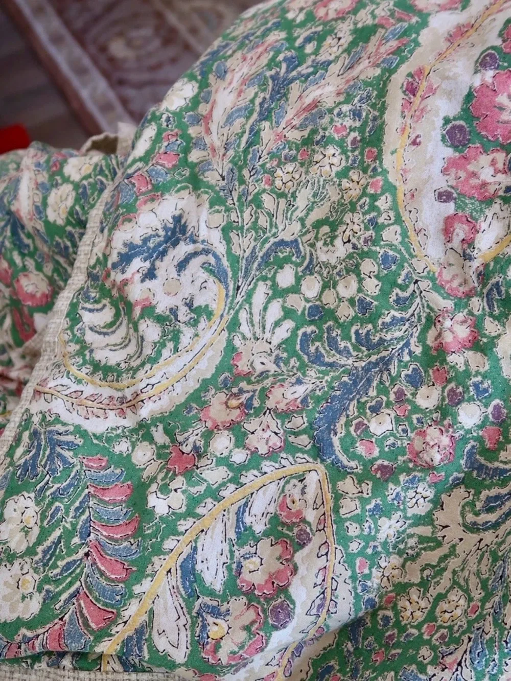 Ralph Lauren Allie Paisley Queen Duvet Cover with 1 Standard Sham Green paisley